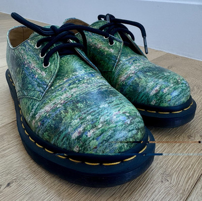 Dr. Martens x The National Gallery Art Print Leather Oxford Shoes Green/Black 6