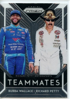 2019 Panini Prizm Racing NASCAR Teammates Bubba Wallace / Richard Petty