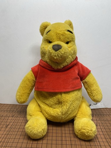 New Disney Store 15" Ultra Soft Winnie the Pooh Plush Stuffed Bear Bean Bag Feet