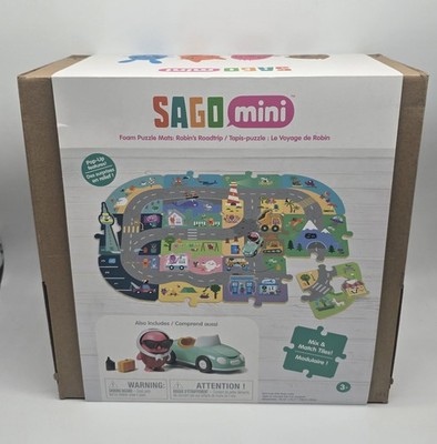 2016 Sago Mini Foam Puzzle Mat Playset Robin's Roadtrip Figure And Car NIB