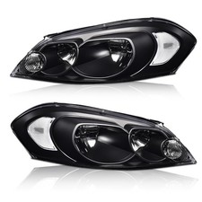Headlights Chevy Monte Carlo Impala 2006-2016 Clear Black Housing
