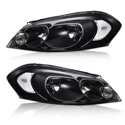 Headlights Chevy Monte Carlo Impala 2006-2016 Clear Black Housing