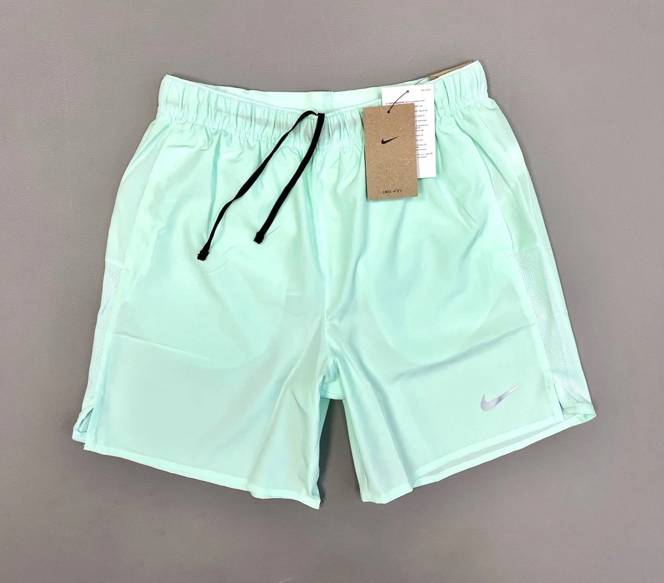 Nike Challenger 7” Dri-Fit Sport Shorts Brief Lined Mint Foam - Size Small New