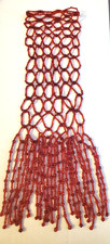 VNTG Red Beaded Purse Sleeve 11-1/2" long W14 L10
