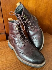 CLARKS BATCOMBE LORD STIVALETTO STRINGATO UOMO PELLE MARRONE SANGUE DI BUE UK 6