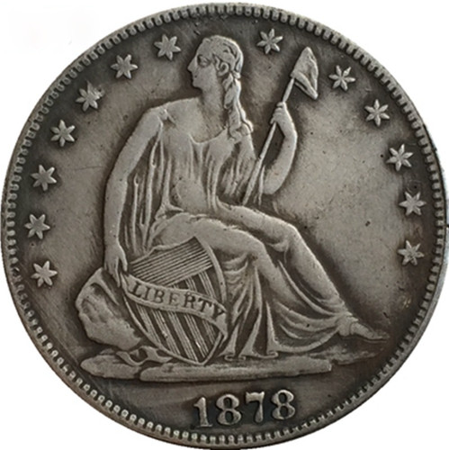 1878-S Seated Liberty Silver Half Dollar 50C High Grade