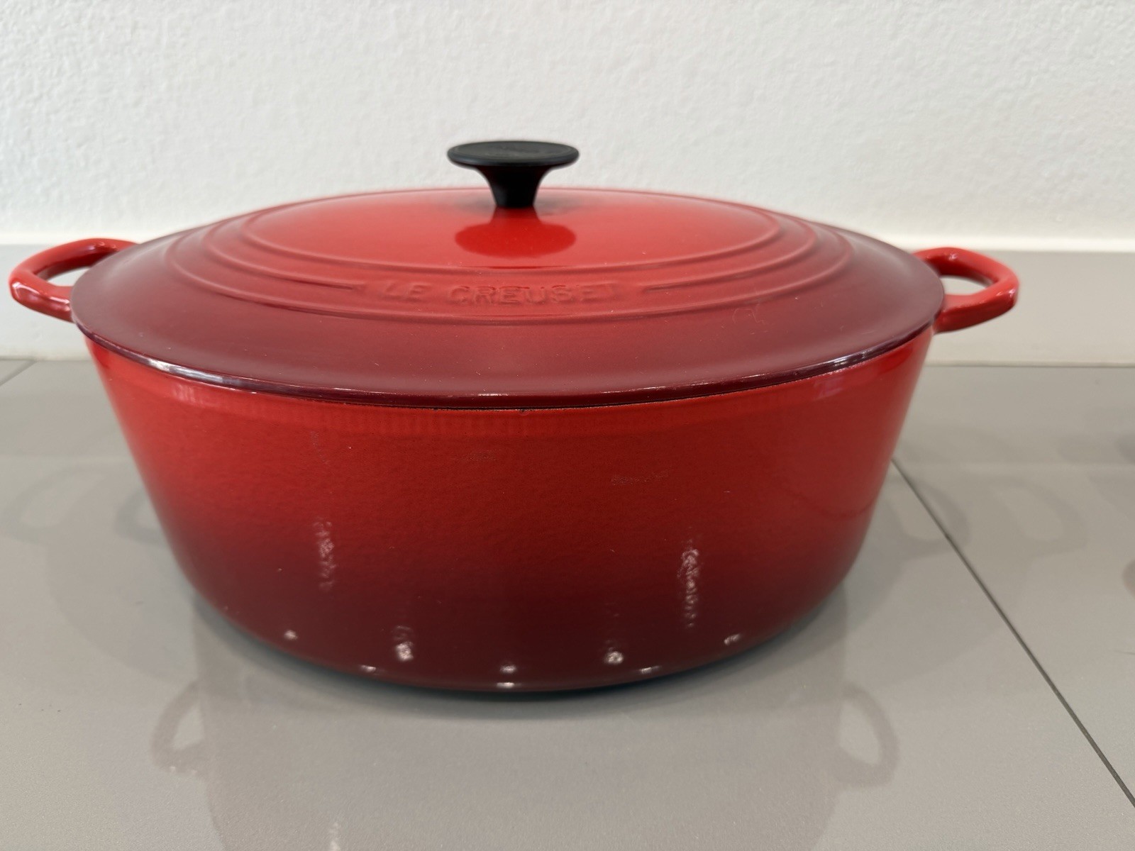 Le Creuset Cerise Red #35 9.5 Qt Oval Dutch Oven