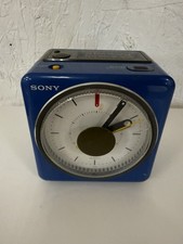 Vintage Blue Sony Cube Alarm Clock ICF-A10W W...