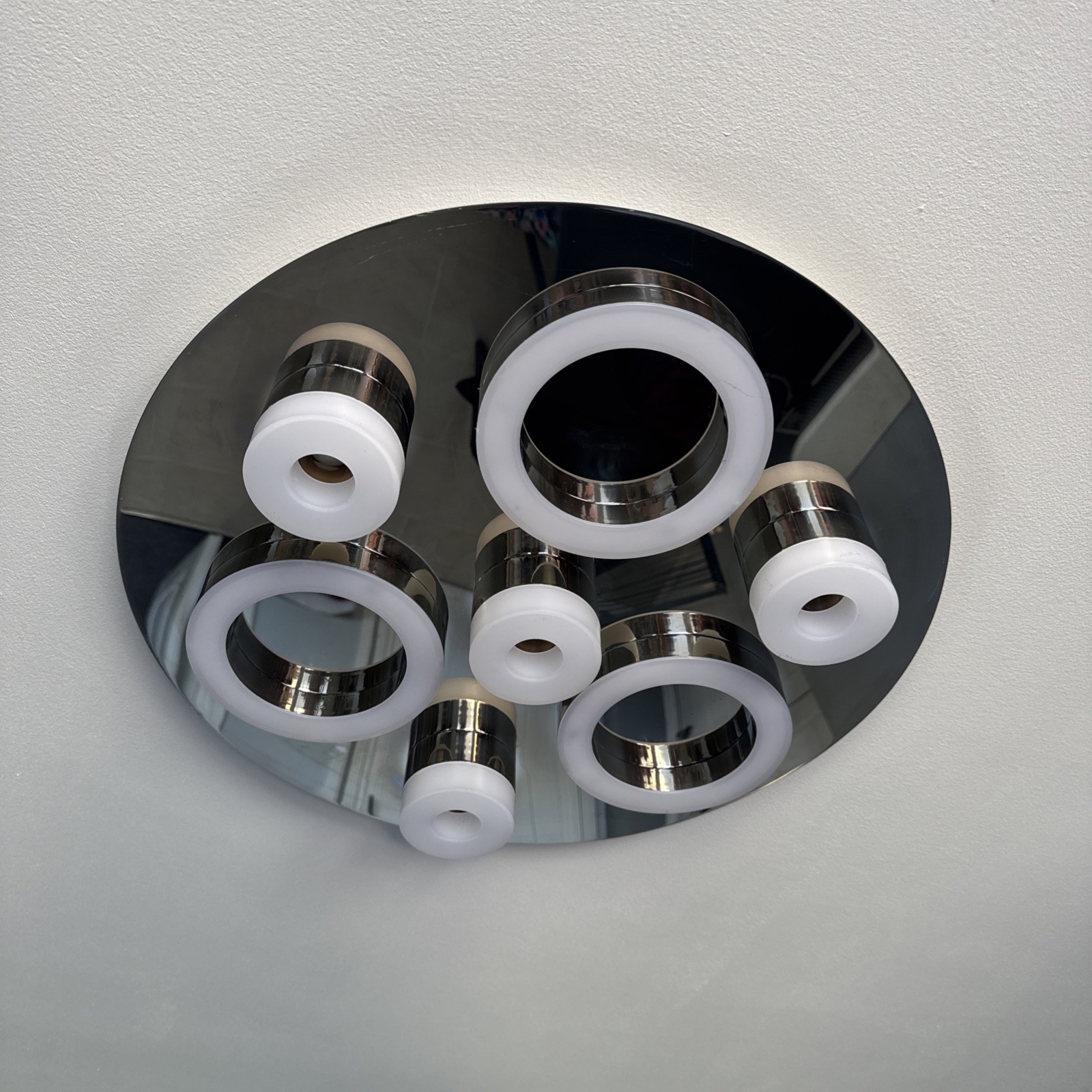 B&Q Chrome LED Circle Ceiling Light