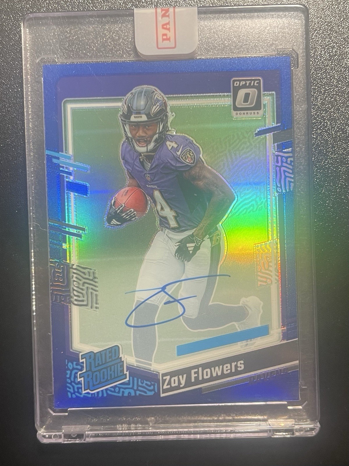 2023 Donruss Optic Rated Rookie Auto Zay Flowers Blue /99