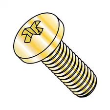 #8-32 x 1 in Phillips Pan Machine Screw, Cadmium Steel, 2000 PK, MS35206-249