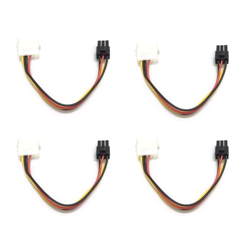 20cm Length Molex 4 -6 Pin PCI-Express Video Card Power Converter Adapter Cable - Picture 8 of 11