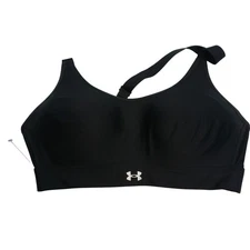 Under Armour Black Fitted Sports Bra MD M Medium Support Workout Athletic