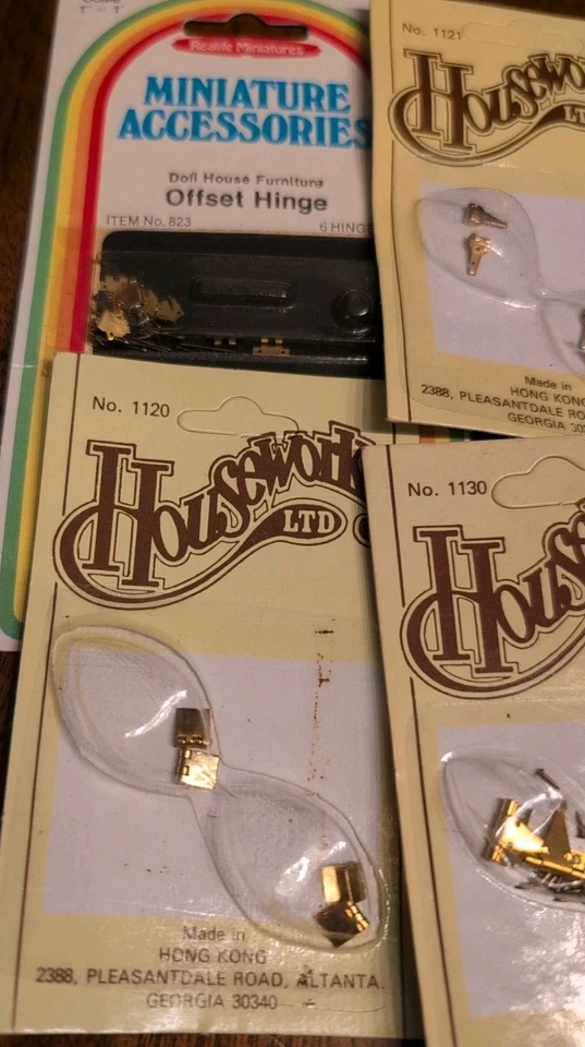 Dollhouse Miniature HOUSEWORKS LTD - 1:12 Scale Furniture Hardware- New In  Pack - Image 3 of 4