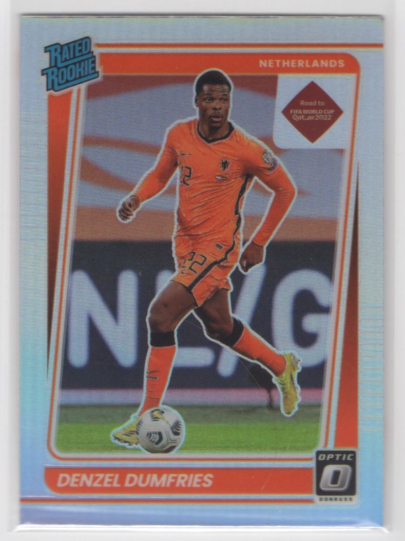 2021 Donruss Optic Soccer Holo Denzel Dumfries Rookie Netherlands #178