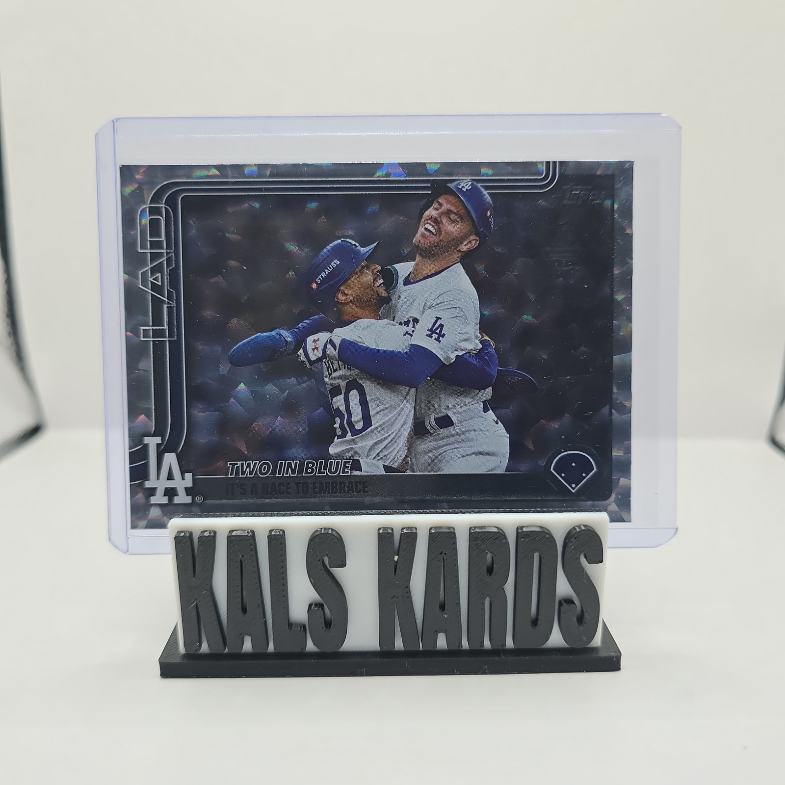 2026 Topps Two In Blue Silver Crackle Foilboard #631 Freeman Betts Dodgers
