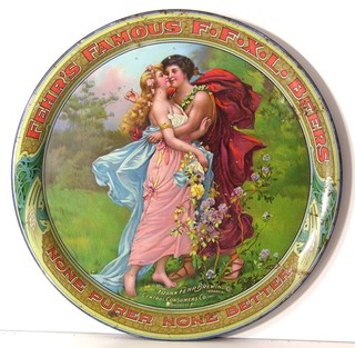 1910 PRE PROHIBITION FRANK FEHR BREWING COMPANY TIN LITHO ADVERTISING BEER TRAY