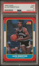 1986 FLEER #92 ALVIN ROBERTSON PSA 9