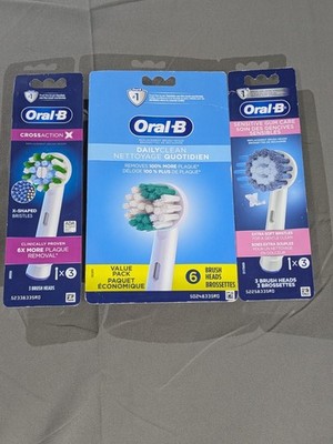Oral-B Daily Clean Replacement Brush Heads 12 Total 6 Pack 2 Count Of 3 Packs