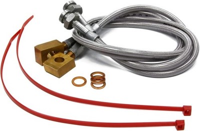 FBL19 6''-8'' Stainless Steel Brake Line Pair Performance Braided Hoses Car Truck