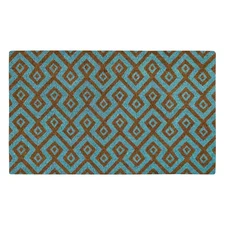 Aqua Square 18 In. X 30 In. Coir Door Mat