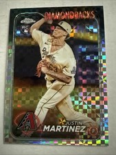 2024 Topps Chrome X-FRACTOR REFRACTOR Justin Martinez Rookie Card #159. rookie card picture