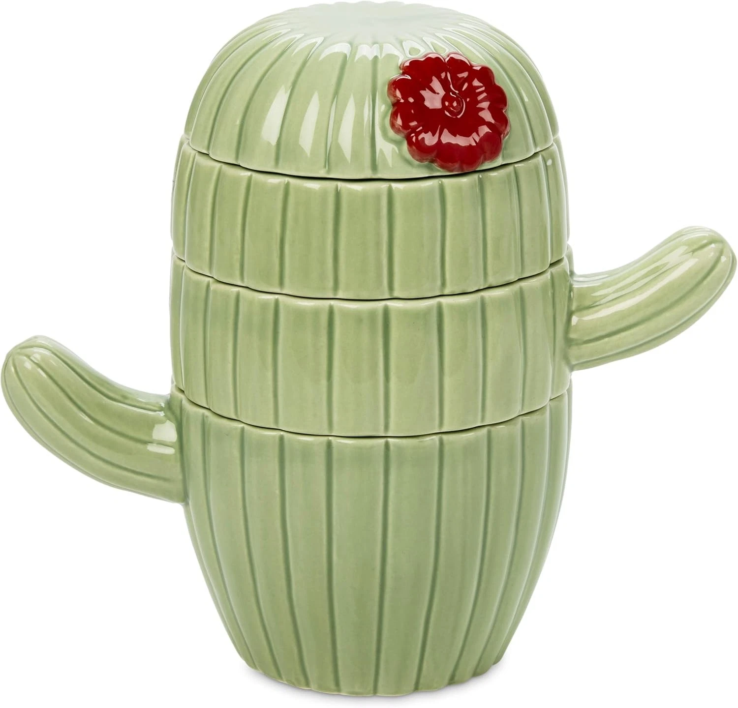 Set of 4 Decorative Cactus Shaped Stackable Ceramic Kitchen Measuring Cups
Opens in a new window or 