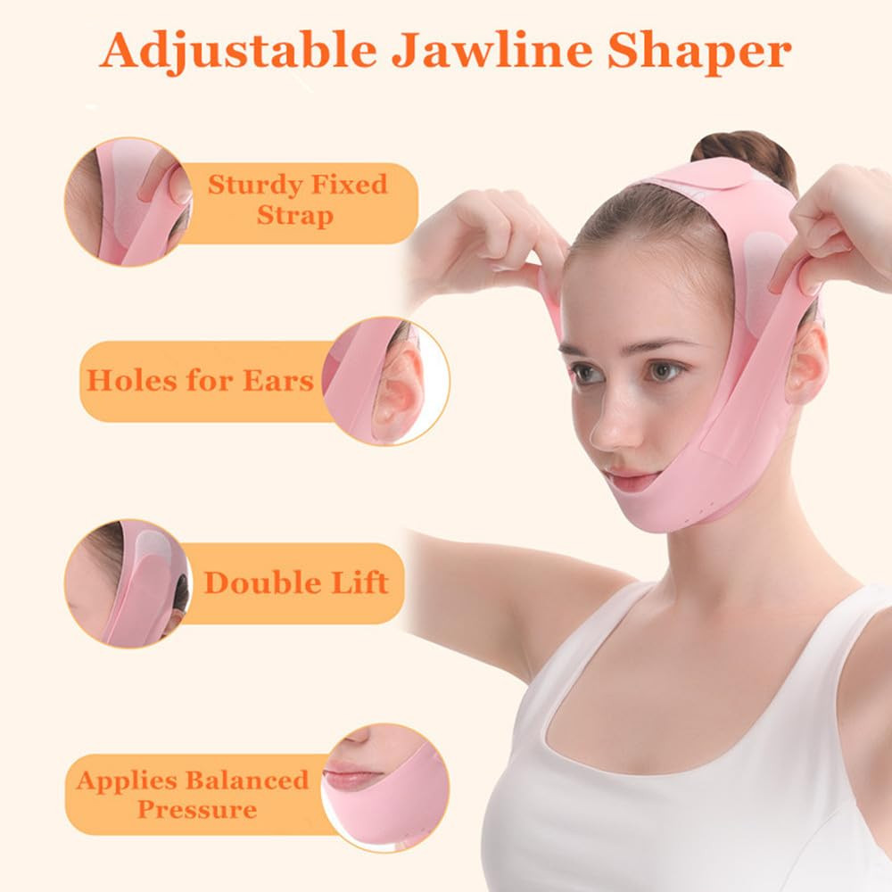 Chin Strap for Sleeping - Double Chin Reducer, Face V Line Lifting Mask, Reusabl