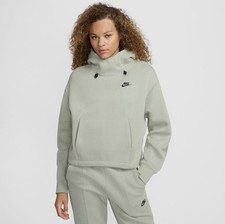 Nike Tech Fleece Oversized Hoodie Size S Women Sportswear Light Green FV6322-370