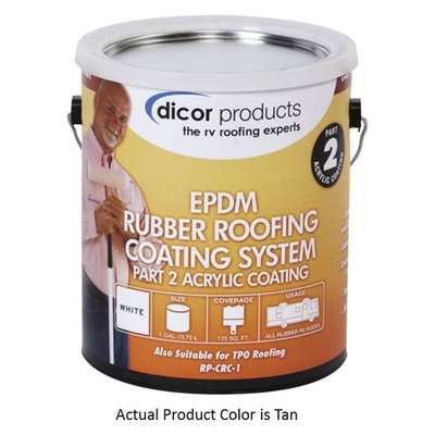 Dicor RPCRCT1 128 oz. Acrylic EPDM Rubber Tan Roof Coating