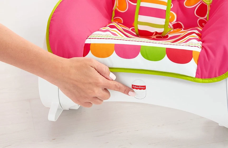 Fisher Price 幼儿到幼儿摇椅花卉五彩纸屑仅使用 1 周 (266 — 第 3/4 张图片