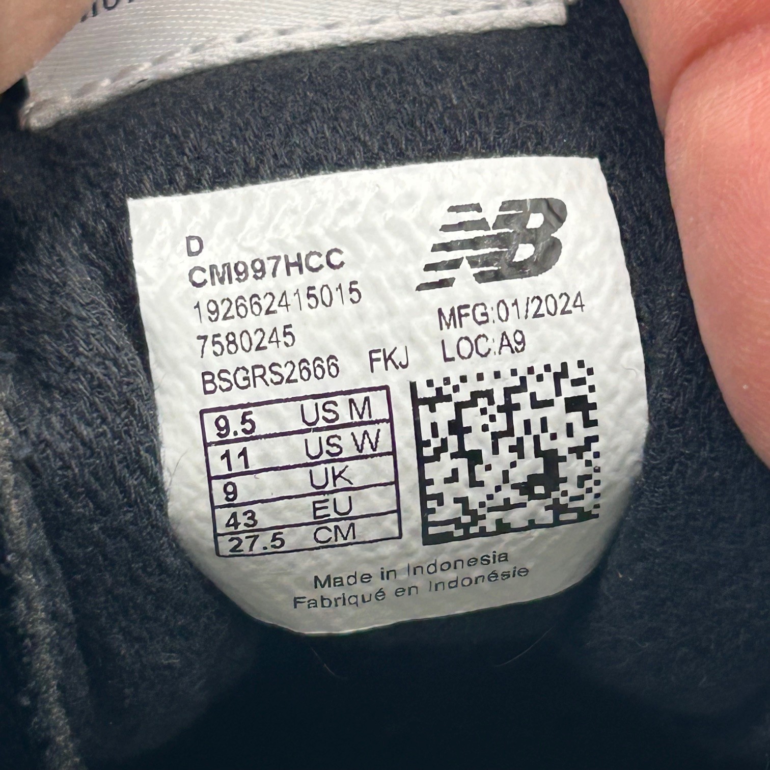 New Balance 997H Black Silver CM997HCC Men's Size 9.5M Women's 11 thumbnail 8