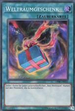 YuGiOh Weltraumgeschenk OP08-DE010 Super Rare GD unl.