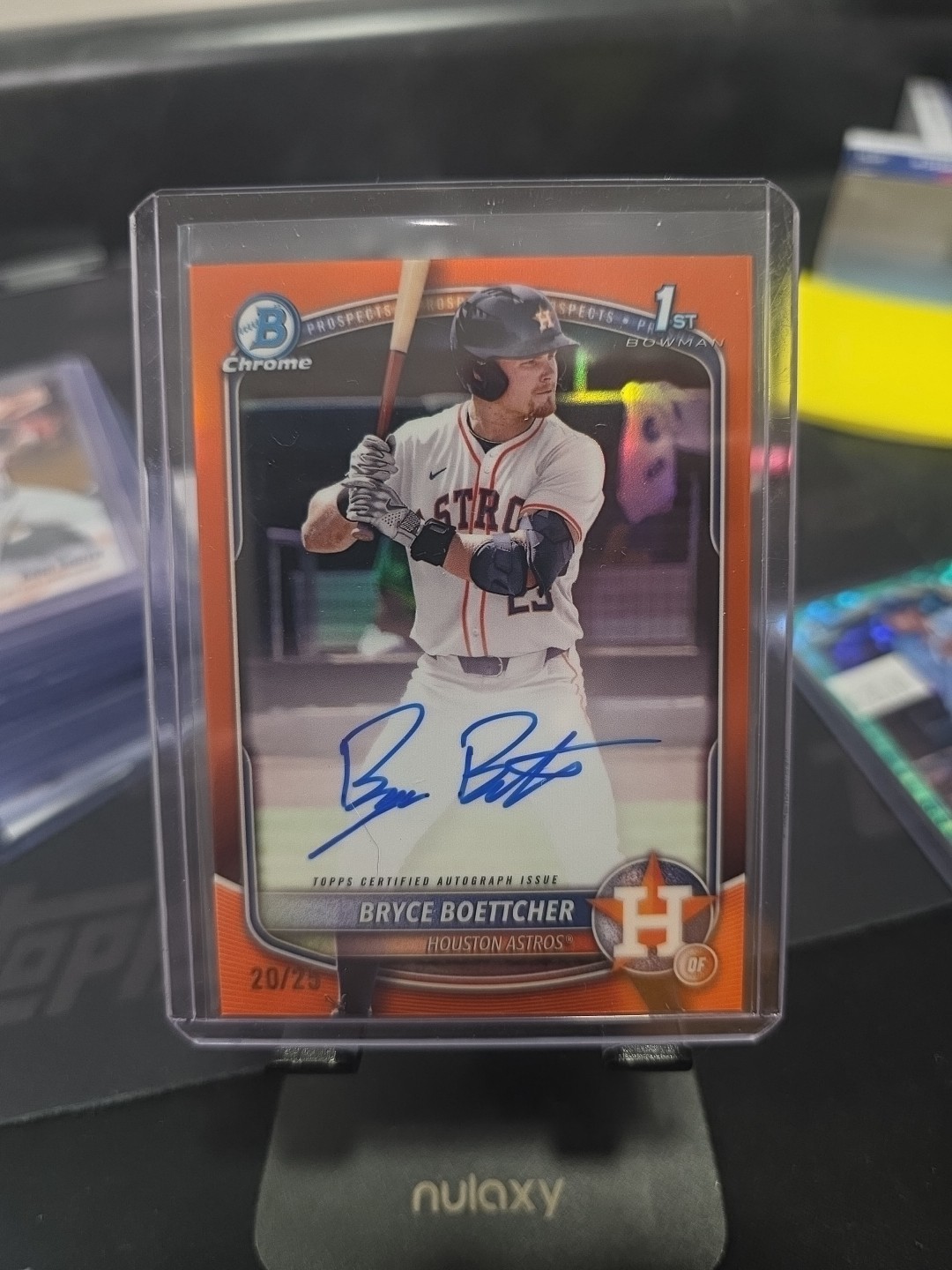 2025 Bowman Chrome Bryce Boettcher True Orange 1st AUTO 20/25 Astros Color Match