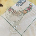Cut Glass Wine Glass Clear Decorative Stemmed Goblet Drinkware — photo 1