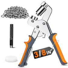 Grommet Tool Kit, 500 pcs 3/8 Inch 10mm Grommets, Grommet Kit, Eyelet Tool, Pres