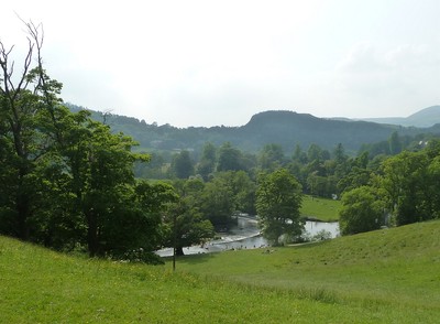 Foto 6x4 Hufeisenfälle - Weitwinkelansicht Llangollen Blick auf th c2016