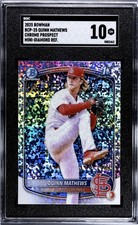 2025 Bowman Chrome Prospects Quinn Mathews #BCP-25 Mini-Diamond Refractor SGC 10