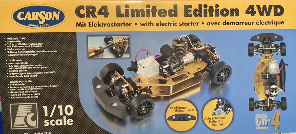 CARSON CR4 Limited Edition 4WD + Fahrzeugchassis+SANWA 2-Kanal FERNSTEUERUNG - Bild 4 von 4