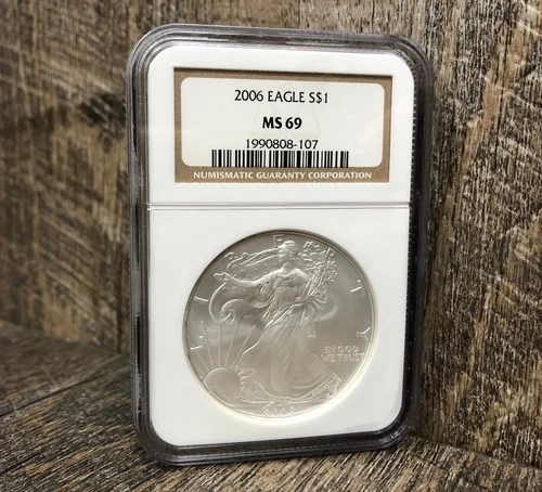 2006 American Silver Eagle $1 1 Oz Fine Silver Coin NGC MS69 Fast Ship!