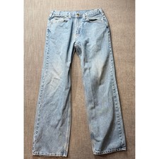 Carhartt Relaxed Fit Jeans Mens Size 34x32 Light Wash Denim Carpenter Style