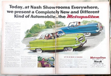1954 two page magazine ad for Nash Metropolitan - A new kind of family car