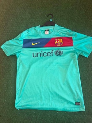 Nike FC Barcelona 2010/11 Away Football Shirt Jersey Unicef Mens Size XL Blank