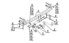 Swan Neck Tow Bar For VW Polo Classic & Variant (1996-2003) S-112