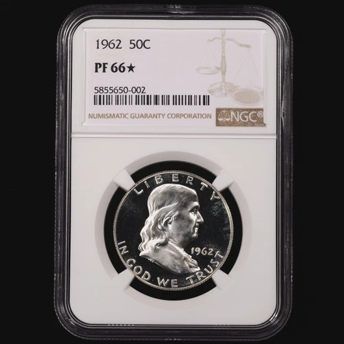 1962 Proof Franklin Half Dollar 50c - NGC GRADED PF66***STAR*** Eye Appeal