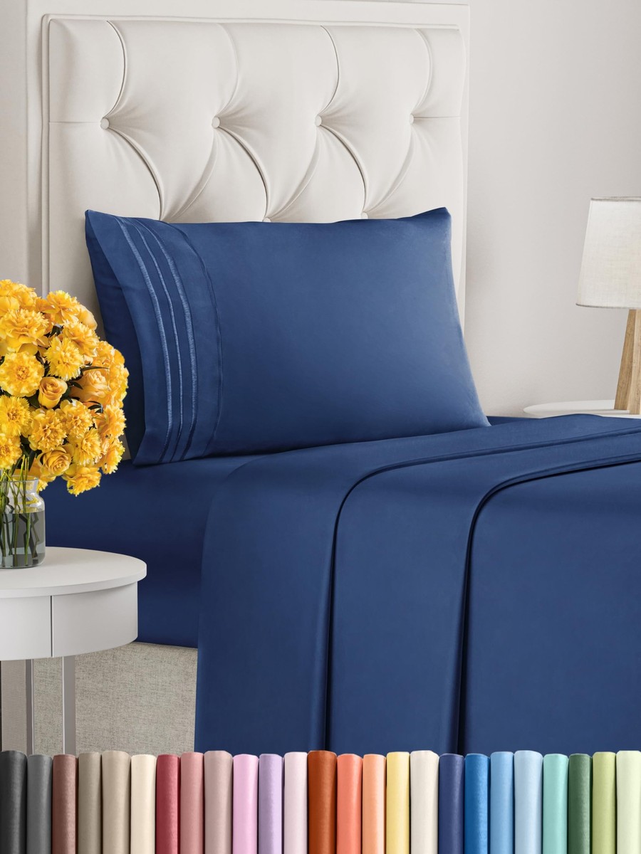 Twin Size Piece Sheet Set Comfy Breathable Cooling Sheets