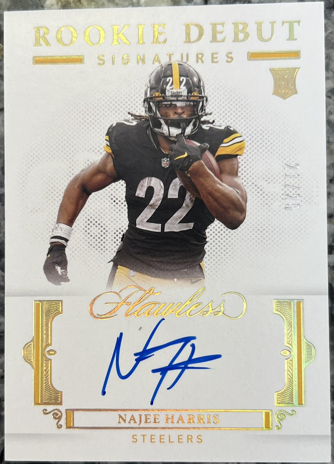 2021 Panini Flawless Rookie Debut Signatures Najee Harris Steelers RC AUTO 21/25