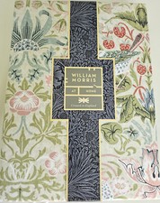   Queen Duvet Set WILLIAM MORRIS England STRAWBERRY THIEF Summer 3 Pieces NEW  