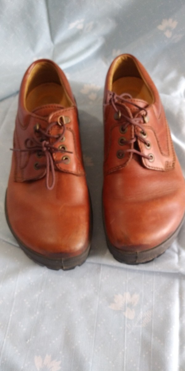 Birkenstock Footprints Brown Leather Lace Up Flat Shoes Size  display picture 2