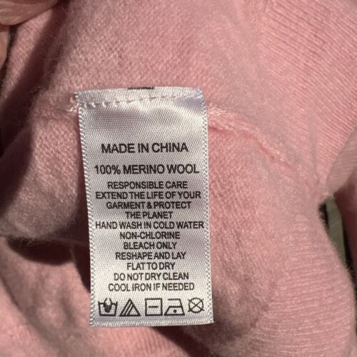 Hill House The Audrey Cardigan Floral Embroidery Pearl Pink Merino Wool Medium - Picture 3 of 15